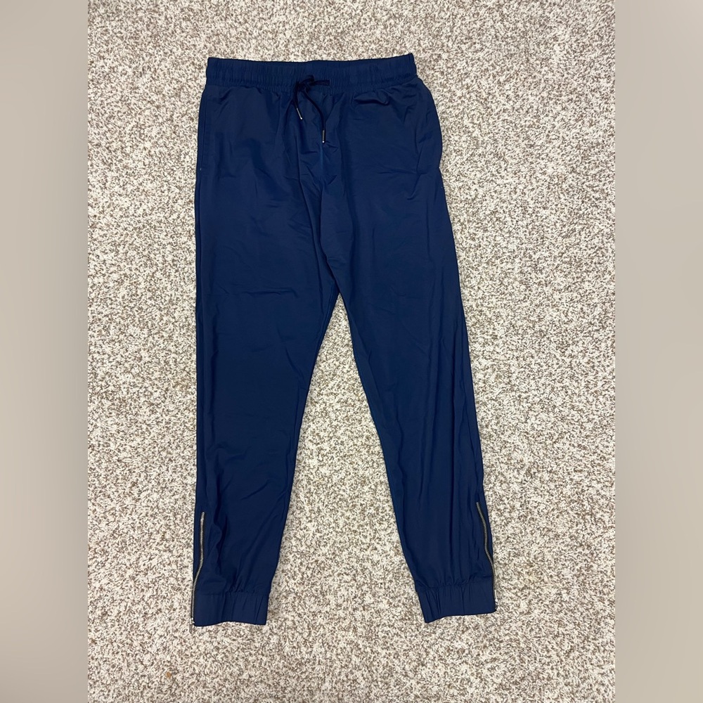ZYIA Navy Everywhere Zipper Joggers Active Pants - Picture 2 of 8